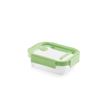 Load image into Gallery viewer, Lekue 100% Glass Leak Proof Rectangular Food Containers - 640ml, Green (with Glass lids)
