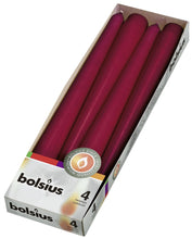 Load image into Gallery viewer, Bolsius Box of 4 Tapered Candles 245/24mm - Available in different colors
