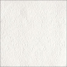 Load image into Gallery viewer, Ambiente Embossed Napkins Elegance White -  Large.
