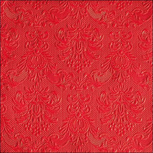 Load image into Gallery viewer, Ambiente Embossed Napkins Elegance Red -  Large.
