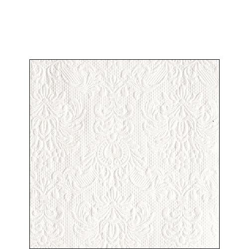 Ambiente Embossed Napkins Elegance White -  Small.