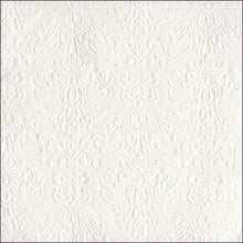 Load image into Gallery viewer, Ambiente Embossed Napkins Elegance White -  X-large.
