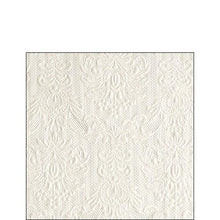 Load image into Gallery viewer, Ambiente Embossed Napkins Elegance Pearl White -  Small.
