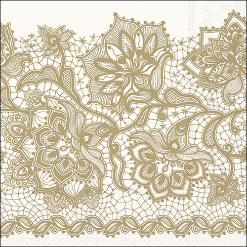Ambiente Gloris Napkins, Gold - Large.