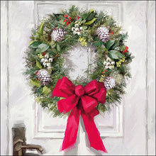 Load image into Gallery viewer, Ambiente White Wreath Napkins - Large.
