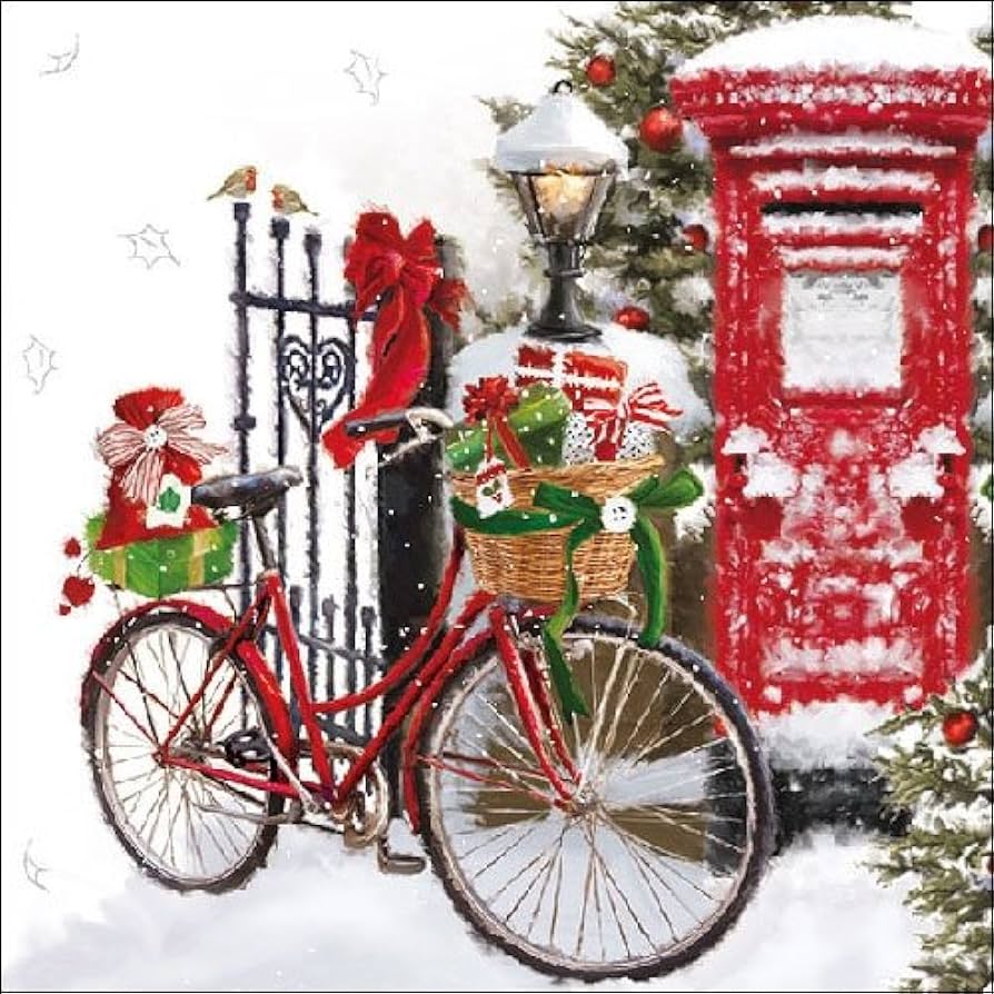 Ambiente Napkin Bike in Snow - Small