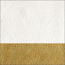 Load image into Gallery viewer, Ambiente Embossed Napkins Elegance Dip Gold -  Large.
