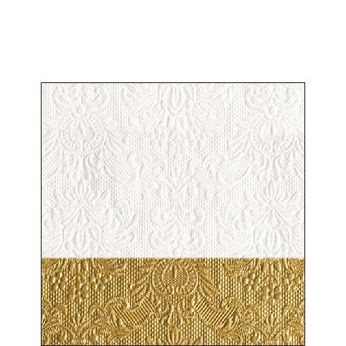 Ambiente Embossed Napkins Elegance Dip Gold -  Small.