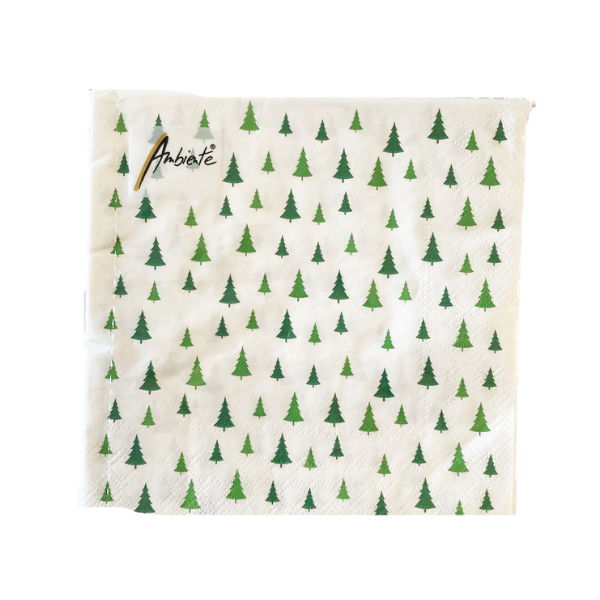 Ambiente Napkin Trees All Over, Green - Large