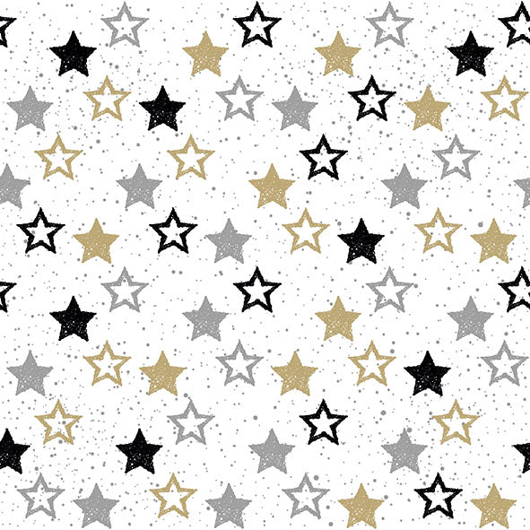 Ambiente Napkin Stars All Over, Black - Large