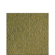 Load image into Gallery viewer, Ambiente Embossed Napkins Elegance Olive Green -  Small.
