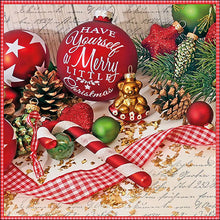 Load image into Gallery viewer, Ambiente Merry Little Christmas Napkins - Small
