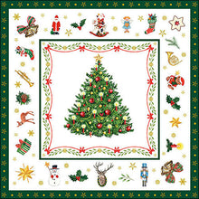 Load image into Gallery viewer, Ambiente Christmas Evergreen White Napkins -  Large.
