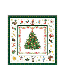 Load image into Gallery viewer, Ambiente Christmas Evergreen White Napkins -  Small.
