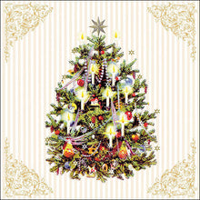 Load image into Gallery viewer, Ambiente X-Mas Tree Cream Napkins -  Large.

