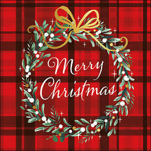 Load image into Gallery viewer, Ambiente Christmas Plaid Red Napkins -  Large.
