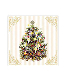 Load image into Gallery viewer, Ambiente X-Mas Tree Cream Napkins -  Small.
