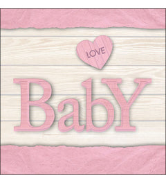 Ambiente Napkin Baby Love Girl - Large.