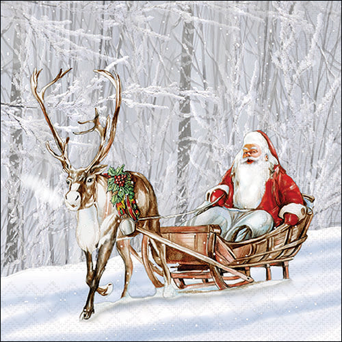 Ambiente Santa in Snow Forest Napkins - Large.