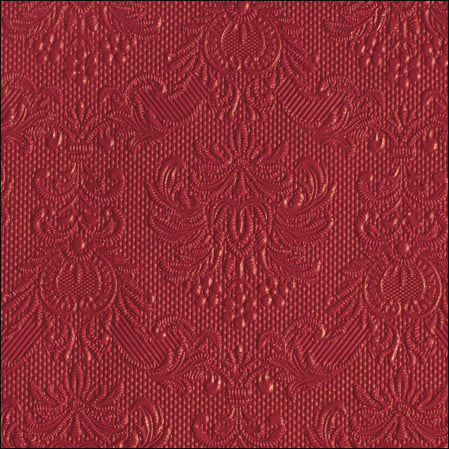Ambiente Embossed Napkins Elegance Dark Red -  Available in 3 sizes.