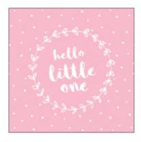 Ambiente Napkin Hello Little One, Pink - Small.