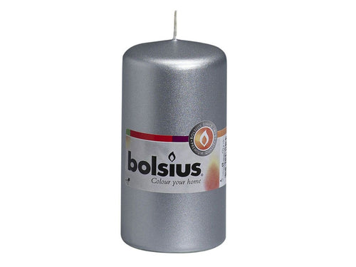 Bolsius Pillar Candle  - 120/60, Silver.