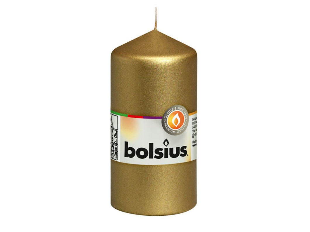 Bolsius Pillar Candle  - 120/60, Gold.