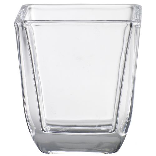 Bolsius Square Glass Candle Holder for Votive Candles - 65/58mm