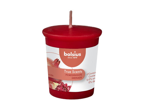 Bolsius True Scents Votive Candle, 53/45mm - Pomegranate.