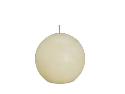 Bolsius Shine Rustic Ball Candles Small, Soft Pearl - 76mm.