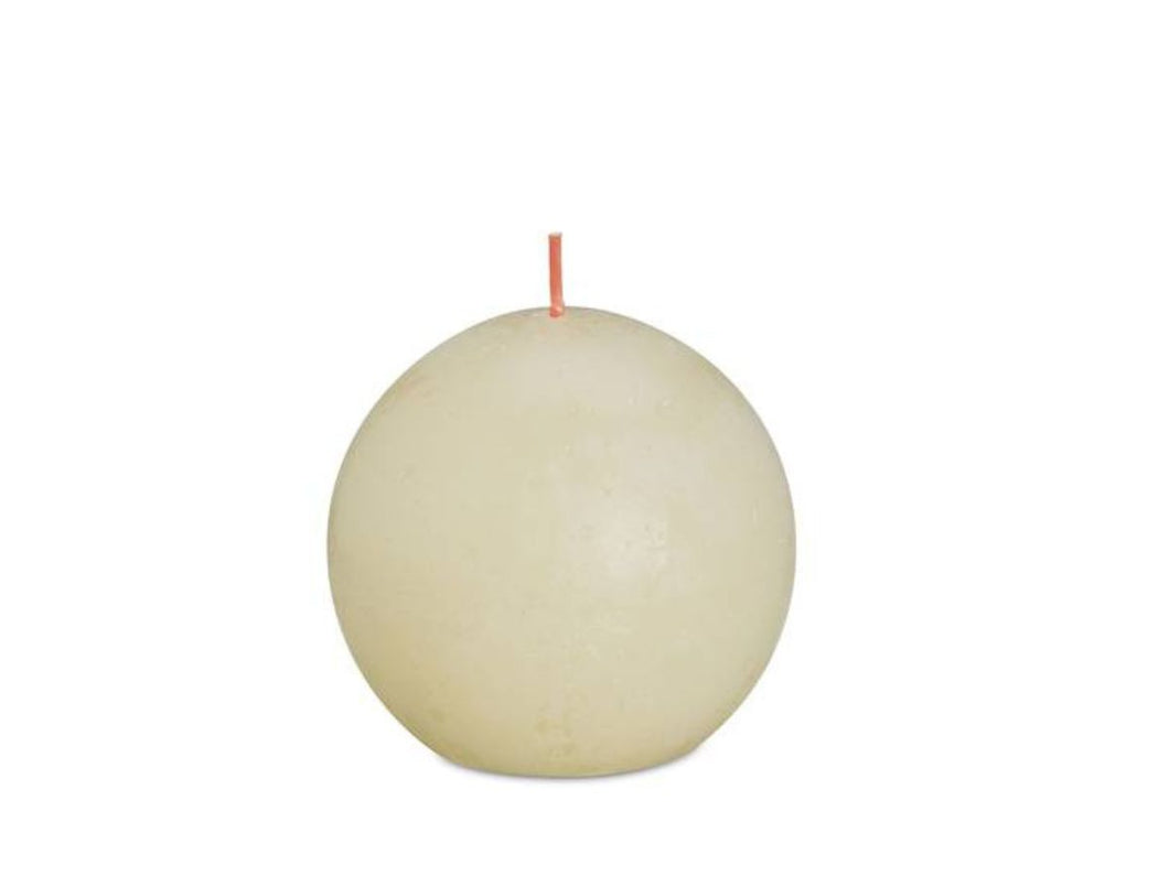 Bolsius Shine Rustic Ball Candles Small, Soft Pearl - 76mm.