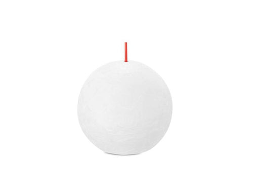 Bolsius Shine Rustic Ball Candles Small, Cloudy White - 76mm.