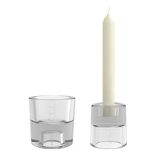 Load image into Gallery viewer, Bolsius Glass Tealight and Tapered Candles 2-in-1 Holder
