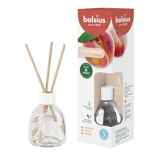 Bolsius True Scents Fragrance Diffuser Sticks, 60ml - Peach.