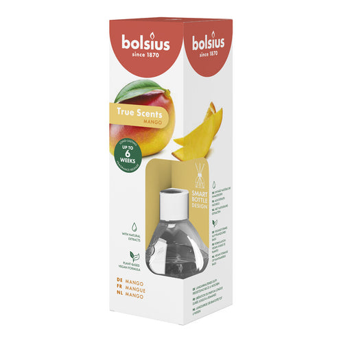 Bolsius True Scents Fragrance Diffuser Sticks, 60ml - Mango, package,