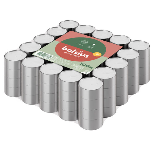 Bolsius Pack of 100 Tealight Candles, 4-hour Burn Time.
