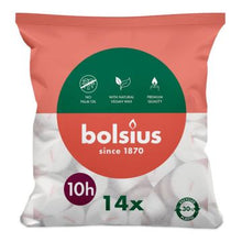 Load image into Gallery viewer, Bolsius Maxi Tealight Bag of 14 Candles - 10-hour Burn Time.
