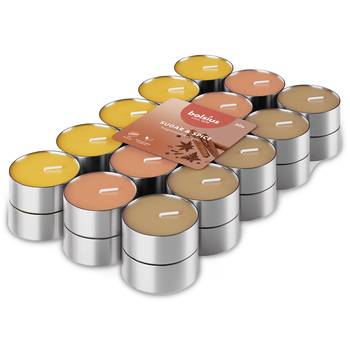 Bolsius Fragranced Tealight Candles, Sugar & Spice - Pack of 30
