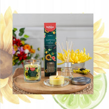Load image into Gallery viewer, Lifestyle image of Bolsius Fragrance Diffuser Sticks, 30ml - Sunflower &amp; Citrus.
