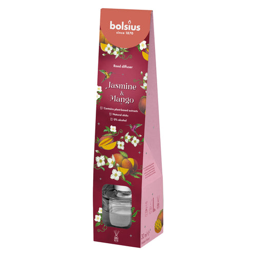 Bolsius Fragrance Diffuser Sticks, 30ml - Jasmine & Mango.