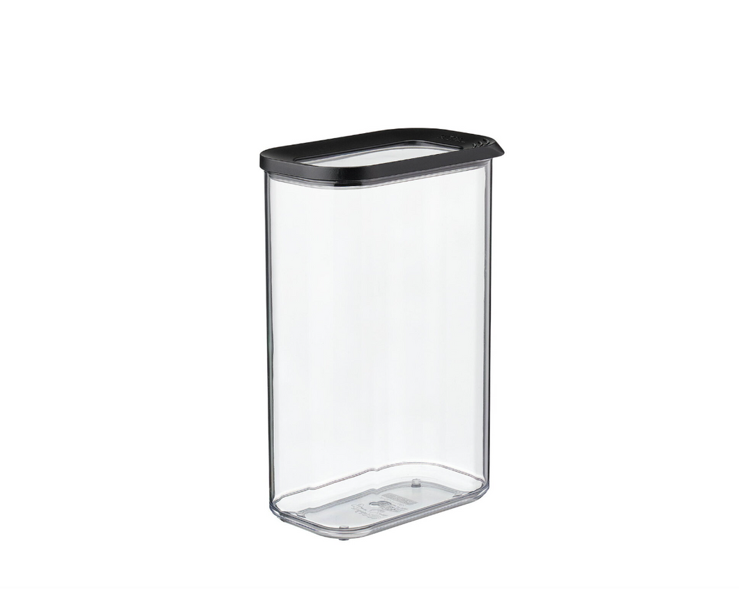 Rosti Mepal Modula Storage Boxes with Black & Transparent Lids - 2000ml