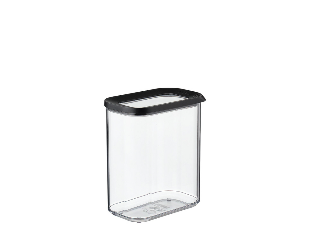 Rosti Mepal Modula Storage Boxes with Black & Transparent Lids - 1500ml