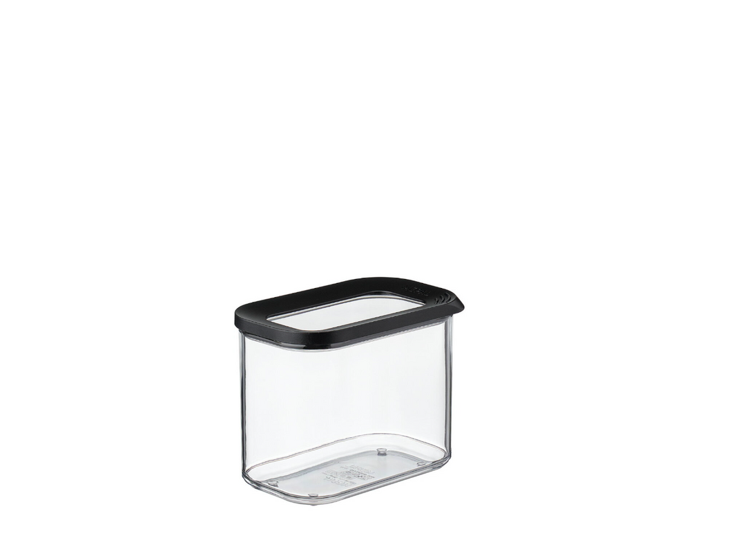 Rosti Mepal Modula Storage Boxes with Black & Transparent Lids - 1000ml
