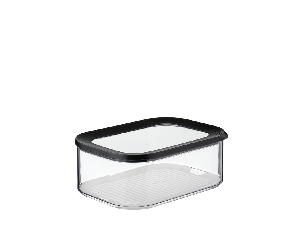 Rosti Mepal Modula Cheese Storage Boxes with Black & Transparent Lids - 2000ml