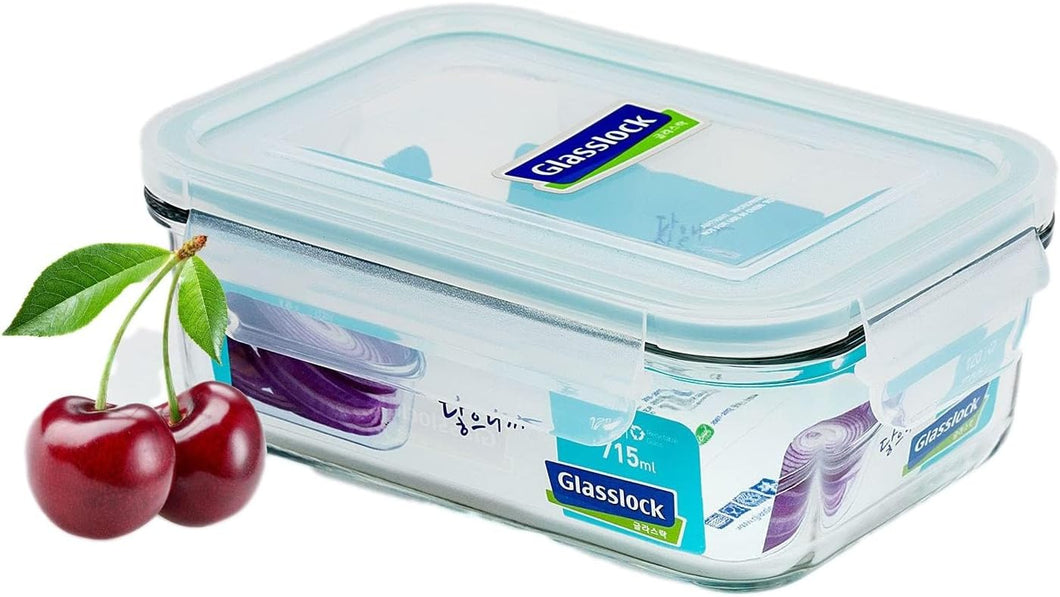 Glass Lock Airtight Rectangular Glass Food Container - 715ml