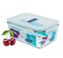 Load image into Gallery viewer, Glass Lock Airtight Rectangular Glass Food Container - 1900ml, angled view.
