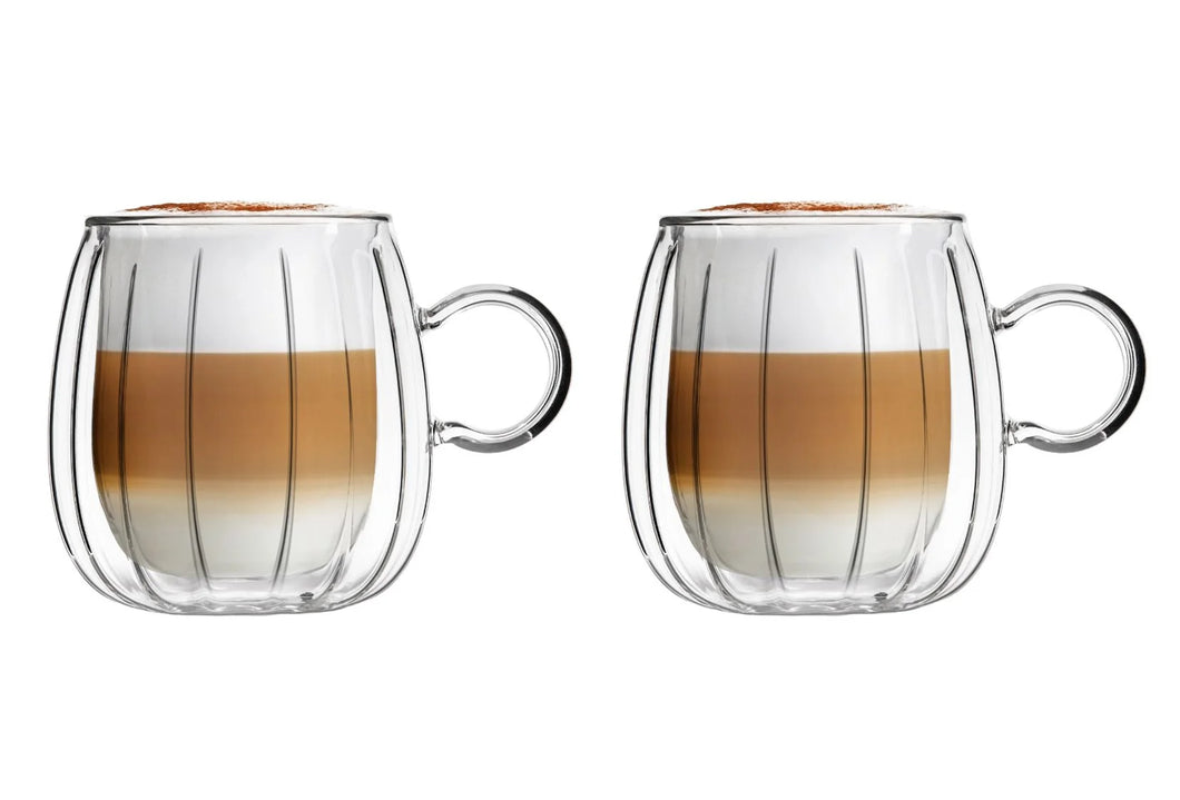 Vialli Design Set of 2 Double-Walled Coffee Cups Tulip - 250ml
