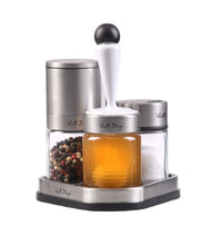 Load image into Gallery viewer, Vialli Design Spice &amp; Honey Dispenser Set Soho, 70ml &amp; 140ml
