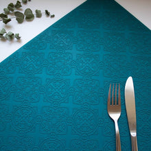 Load image into Gallery viewer, Lifestyle image of Images D&#39;orient Urban 01 Placemat - 42 x 33cm, Teal.
