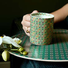 Load image into Gallery viewer, Images D&#39;orient Large 2 Level Tin Box with 1 Mug (325ml) &amp; 1 Bowl (12cm) - Opera
